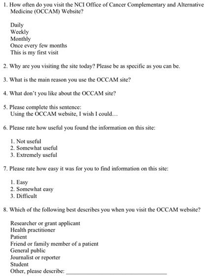 office questionnaire template