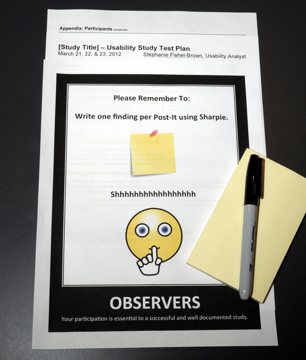 ign with instructions for observers