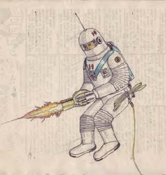 Astronaut with a weapon