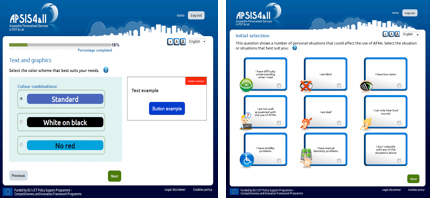 Screenshots from the web interface.