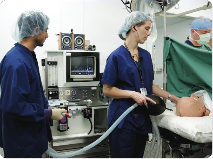 photo of medical technicians in a simulator